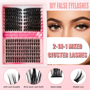 Custom Handmade Faux Mink Cluster Lashes Individual Eyelashes DIY Segment Lashes Natural Soft Extension Clusters Kit
