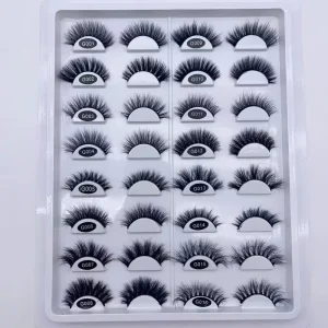 Custom High Quality Handmade Strip Lash Faux Mink Natural Eyealashes Fluffy Superfine Band Lashes