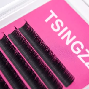 Custom Individual Lash Trays Matte Black Volume PBT Handmade Natural Long Eyelash Extensions Cruelty Free Supplies