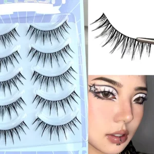 Custom Korean Anime Lahes Multi style Diy Daily Makeup Reusable Factory Supplied Wispy Eyelash Strips Oem/Odm