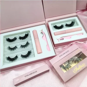 Custom Lash Box Full Strip Eyelashes Natural Eyelashes Mink Lashes