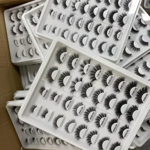 Custom Lash Boxes Faux Mink Strip False Lashes Faux Cils Naturel 3D False Eyelashes