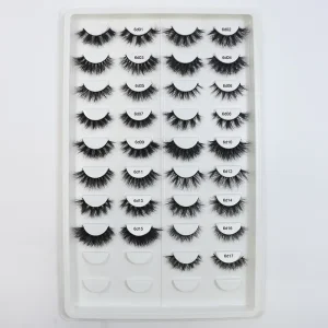 Custom Logo 10mm 20mm Full Volume Lashes Factory Fluffy Strip Lashes with Packaging Box