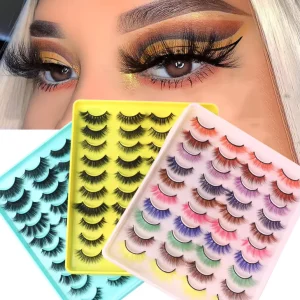 Custom Logo 20 in 1 Faux Mink Pack Lashes 20 Pairs Eyelash Packaging Tray