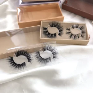 Custom Logo 3d Volume Faux Mink Lashes High Quality Synthetic C Roll Strip Natural False Full Strip Eyelashes