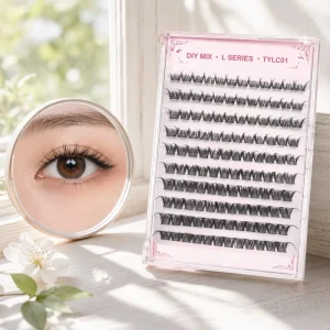 Custom Logo Beauty Care DIY Cluster Lash Extensions Mixed Curl 3D Set 10 Rows 8-16mm Soft Matte Clusters for At-Home Beginner