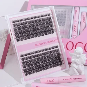 Custom Logo Box Natural Individual Eyelashes Diy Lash at Home Private Label Cluster Lashes