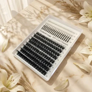 Custom Logo CC Cluster Lashes Soft Lash Clusters with Spikes and Bottom Lashes