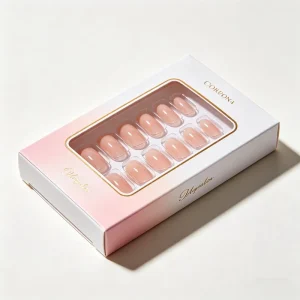 Custom Logo Clear Plastic Nail Tip Box Eco Friendly Recycled Materials Empty False Nails Storage Container Cosmetic