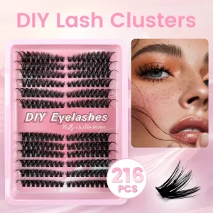 Custom Logo Cluster Lashes DIY Individual Extension Mixed Length 9 16mm Super Fine Band 72 Clusters Vegan Cruelty Free ODM Pack