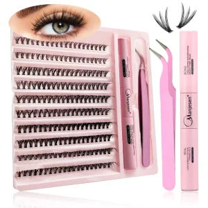 Custom Logo Cluster Lashes Private Label Fibre DIY Eyelash Extensions Kit Lash Extensions Cluster Kit