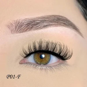 Custom Logo D Curl Russian Volume Lash Strip Eyelashes Soft Fluffy 3D Russian Volume Lashes