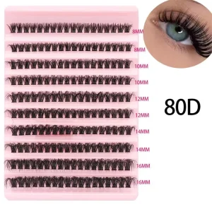 Custom Logo DIY Cluster Eyelashes C D Curl Pre Cut Faux Mink Lash Clusters Mixed Length 3D Natural Segment Eyelashes