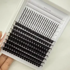 Custom Logo DIY Cluster Lashes Private Label for Fluffy Eyelash Extensions Bottom Clusters Spike Full Strip Eyelash