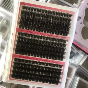 Custom Logo DIY Eyelash Cluster Extensions Volume Full Faux Mink Lash Clusters Private Label Reusable Lashes