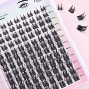 Custom Logo DIY F22C F22CF F22D Magnetic Eyelash Extensions Fluffy Long Individual Lashes and Faux Mink Lash Clusters Tray