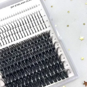 Custom Logo DIY Lash Clusters Fluffy With Spikes and Bottom Lashes