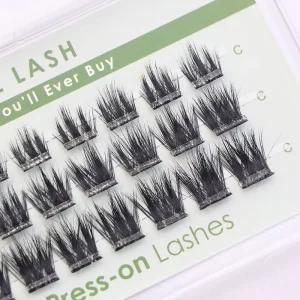 Custom Logo DIY Lash Extensions Full Strip Eyelash Clusters Glueless Press on DIY Eyelashes No Glue Needed