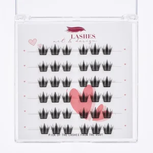 Custom Logo DIY Self Adhesive Eyelash Extensions Kit Handmade Individual Segmented Cluster Lashes with Private Label