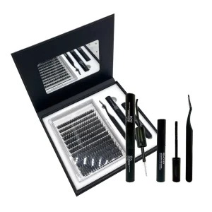 Custom Logo Eyelash Cluster Kit Private Label DIY Cluster Lashes Kit