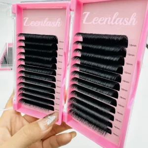 Custom Logo Eyelash Extension Professional Volume Matte Black Cashmere 0.05 0.07 C D J Curl Lash Trays Supplies