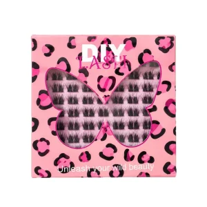 Custom Logo Glue Free Self Adhesive Lashes Vendor Private Label Press on Lash Pre glued DIY Cluster Eyelash Extension