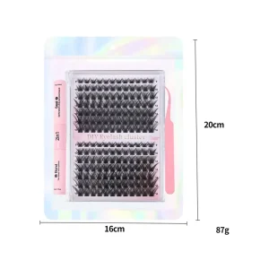 Custom Logo Handmade Synthetic Hair Premade Cluster Lashes Kit Private Label Lashes Clusters