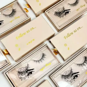 Custom Logo Lash Boxes Faux Mink Strip Lashes Cruelty Free Full Strip Eyelashes Supplies Vendor Wispy False Eyelashes