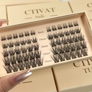 Custom Logo Lash Boxes Segment Lashes Cluster Wispy Cils Natural Fan Eyelashes Extension Volume DIY Lash Clusters Kit