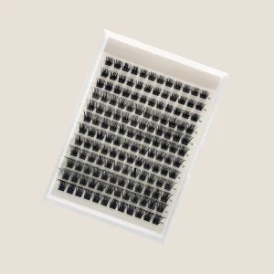 Custom Logo Lash Clusters Natural Thick Band Cluster Lash Trays