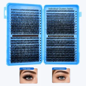 Custom Logo Long Wearing False Lashes Light Weight Clusters Band DIY Cluster Lash Kit with Glue Tweezers Remover Brush