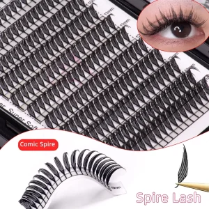 Custom Logo Manga Comic Spire Lash 0.07mm Soft Manga Wings Eyelash Premade Fan Grafting Soft Thin Flakes Lashes Extensions