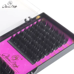 Custom Logo Matte Lash Tray Individual Handmade Faux Mink Russian Classic Eyelash Extensions PBT Private Label