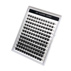 Custom Logo Natural Cluster Lashes Ultra Thin Band Classic Lash Clusters