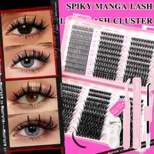 Custom Logo Natural Fluffy Mink Segment Lash Cluster Diy Eyelash Extensions Kit Private Label Cluster Lashes