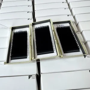 Custom Logo Neat Root Individual Lash Extensions Matte Black Professional Lashes for High end Lash Artist Pros