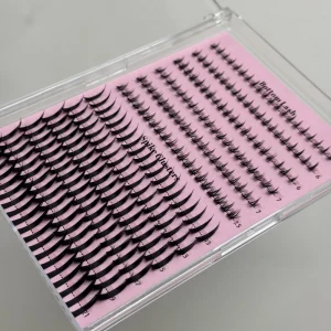 Custom Logo New Design Individual Cluster Hand Made Bottom Trays Private Label DIY Lash Clusters with Spikes