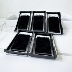 Custom Logo No Gap Professional Lashes Heat bonded Individual Lash Extensions for High end Beauty Shops