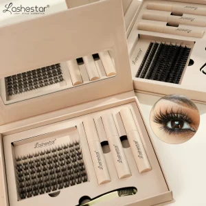 Custom Logo Pre-Cut DIY Lash Clusters Reusable 2-3 Times DIY Eyelash Cluster Kit