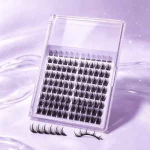 Custom Logo Private Label 30D 40D Thick Volume Bulk Individual Segmented Lashes with Glue Tweezer Makeup Kit Cluster Eyelashes