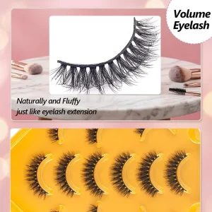 Custom Logo Private Label Strip Lashes False Eyelashes Reusable Natural Look for Daily Wear Makeup