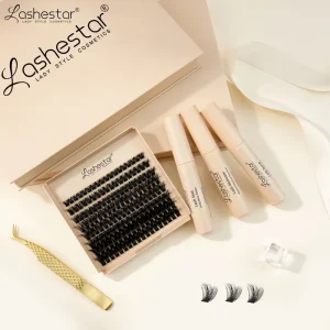Custom Logo Reusable 2 3 Times DIY Eyelash Cluster Kit Handmade Segment Eyelash Extension