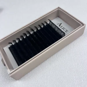Custom Logo Soft Eyelash Extensions Black Brown Silk Velvet Cashmere Faux Mink Lashes Black Brown Lash Trays