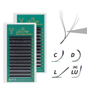 Custom Logo Volume Lash Extension Handmade Soft Faux Mink CD Curl Y Shaped Premade Fan Eyelashes Your Brand Vendor