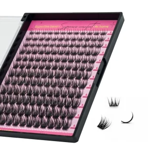 Custom Logo Wispy Individual Cluster Lashes Handmade Segmented Diy Lash Extensions Kit Fluffy Cluster Lashes
