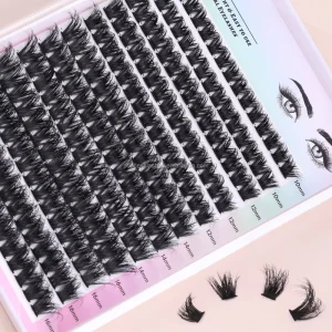 Custom Logo for Segment Cluster Lashes DIY Eyelash Extension Private Label Individual Cluster Lashes Kit