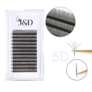Custom Matte 5D Flora Lashes, C/D Curl, Easy Fan, Natural Eyelash Extensions