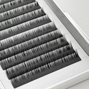 Custom Matte Black Cashmere Silk Eyelash Extensions Handmade Volume Velvet Classic Trays Soft PBT Easy C CC Curl