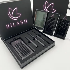 Custom Package Fluffy Self application DIY Lash Extension Individual Kit Eyelashes Segment Cluster Eyelash Extension Kit