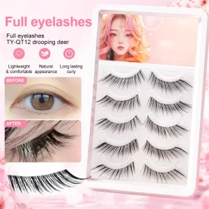 Custom Packaging Full Strip Lashes 15-25mm Volume Deep D Curl Lashes Bulk Private Label Eyelashes for Salon
